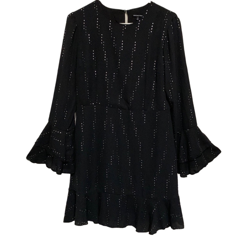 Who What Wear Dress, Size M, Black & Silver